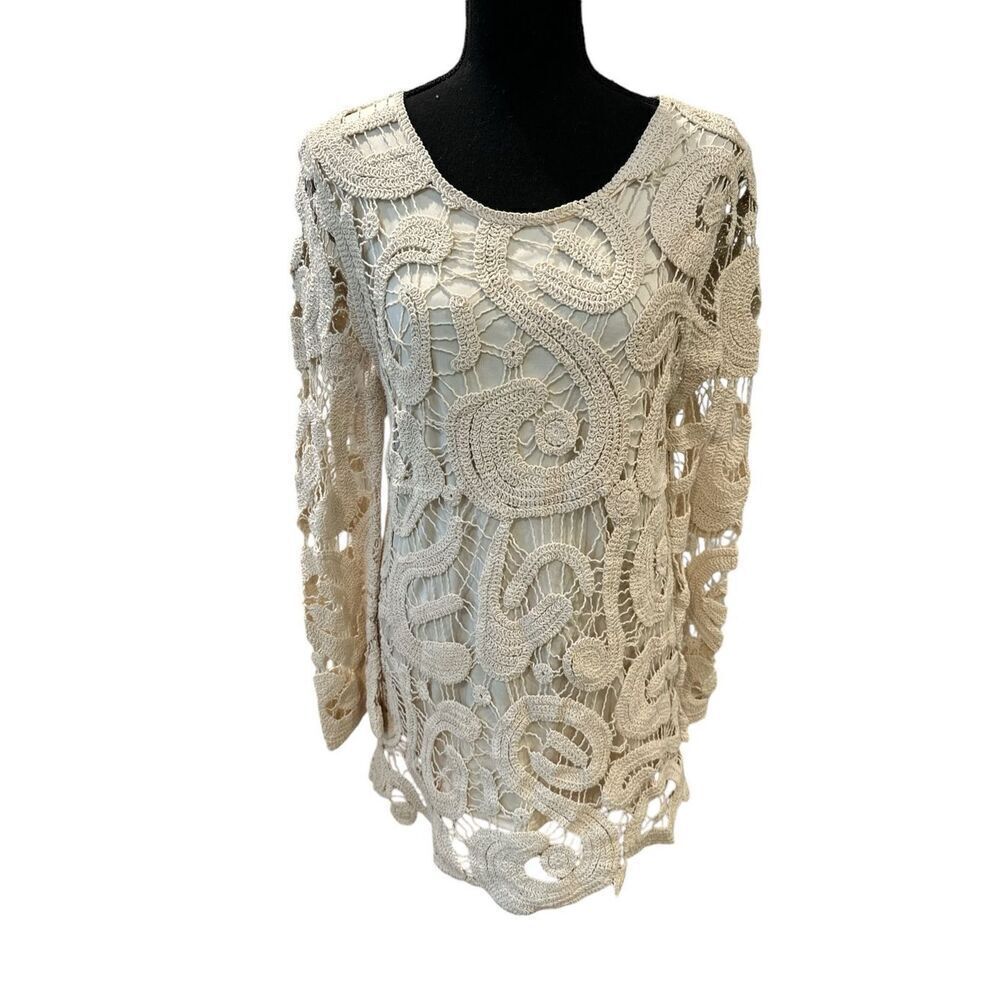 Crochet Paisley Short Dress